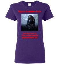 Ladies Dogman Encounters Nocturnal Collection T-Shirt (red font) - Dogman Encounters