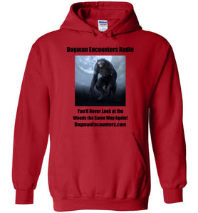 Dogman Encounters Nocturnal Collection Hooded Sweatshirt (black font) - Dogman Encounters