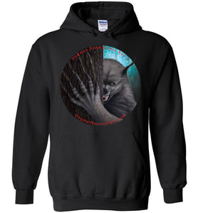 Dogman Encounters Rogue Collection Hooded Sweatshirt (no border with red font) - Dogman Encounters