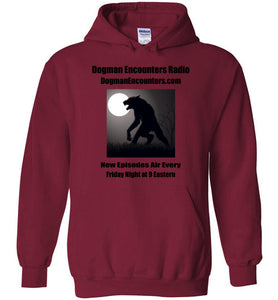 Dogman Encounters Stalker Collection Hooded Sweatshirt (black font) - Dogman Encounters