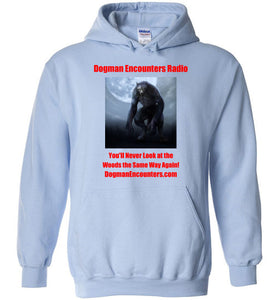 Dogman Encounters Nocturnal Collection Hooded Sweatshirt (red font) - Dogman Encounters