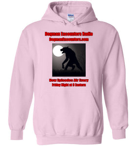 Dogman Encounters Stalker Collection Hooded Sweatshirt (red/black font) - Dogman Encounters