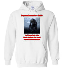 Dogman Encounters Nocturnal Collection Hooded Sweatshirt (red/black font) - Dogman Encounters