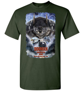 Men's Dogman Encounters Pathfinder Collection T-Shirt (design 2, with ripped border) - Dogman Encounters