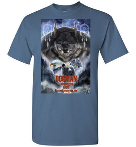 Men's Dogman Encounters Pathfinder Collection T-Shirt (design 2, with straight border) - Dogman Encounters