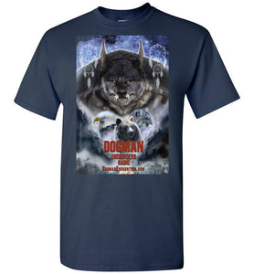 Men's Dogman Encounters Pathfinder Collection T-Shirt (design 2, with straight border) - Dogman Encounters