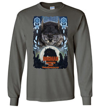 Men's Dogman Encounters Pathfinder Collection Long Sleeve T-Shirt (design 3, with ripped border) - Dogman Encounters