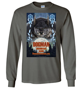 Men's Dogman Encounters Pathfinder Collection Long Sleeve T-Shirt (design 1, with straight border) - Dogman Encounters