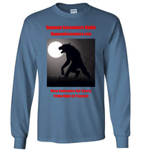 Men's Dogman Encounters Stalker Collection Long Sleeve T-Shirt (red font) - Dogman Encounters