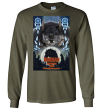 Men's Dogman Encounters Pathfinder Collection Long Sleeve T-Shirt (design 3, with straight border) - Dogman Encounters