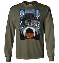 Men's Dogman Encounters Pathfinder Collection Long Sleeve T-Shirt (design 3, with ripped border) - Dogman Encounters
