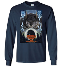 Men's Dogman Encounters Pathfinder Collection Long Sleeve T-Shirt (design 3, with straight border) - Dogman Encounters