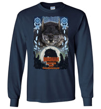 Men's Dogman Encounters Pathfinder Collection Long Sleeve T-Shirt (design 3, with ripped border) - Dogman Encounters