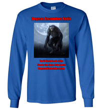 Men's Dogman Encounters Nocturnal Collection Long Sleeve T-Shirt (red/black font) - Dogman Encounters