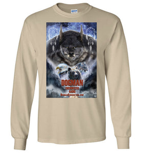 Men's Dogman Encounters Pathfinder Collection Long Sleeve T-Shirt (design 2, with straight border) - Dogman Encounters