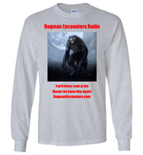 Men's Dogman Encounters Nocturnal Collection Long Sleeve T-Shirt (red font) - Dogman Encounters