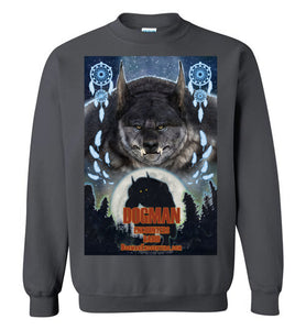 Dogman Encounters Pathfinder Collection Crew Neck Sweatshirt (design 3, with straight border) - Dogman Encounters