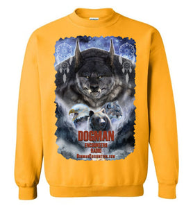Dogman Encounters Pathfinder Collection Crew Neck Sweatshirt (design 2, with ripped Border) - Dogman Encounters