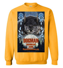 Dogman Encounters Pathfinder Collection Crew Neck Sweatshirt (design 1, with straight border) - Dogman Encounters