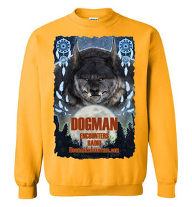 Dogman Encounters Pathfinder Collection Crew Neck Sweatshirt (design 1, with ripped border) - Dogman Encounters