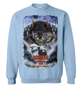 Dogman Encounters Pathfinder Collection Crew Neck Sweatshirt (design 2, with ripped Border) - Dogman Encounters