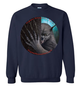 Dogman Encounters Rogue Collection Crew Neck Sweatshirt (no border with red font) - Dogman Encounters