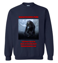 Dogman Encounters Nocturnal Collection Crew Neck Sweatshirt (red/black font) - Dogman Encounters