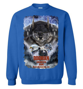 Dogman Encounters Pathfinder Collection Crew Neck Sweatshirt (design 2, with ripped Border) - Dogman Encounters
