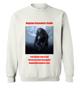 Dogman Encounters Nocturnal Collection Crew Neck Sweatshirt (red font) - Dogman Encounters