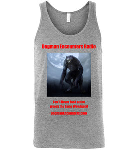 Men's Dogman Encounters Nocturnal Collection Tank Top (red font) - Dogman Encounters