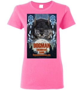 Ladies Dogman Encounters Pathfinder Collection T-Shirt (design 1, with straight border) - Dogman Encounters