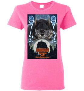 Ladies Dogman Encounters Pathfinder Collection T-Shirt (design 3, with straight border) - Dogman Encounters