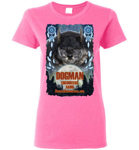 Ladies Dogman Encounters Pathfinder Collection T-Shirt (design 1, with ripped border) - Dogman Encounters