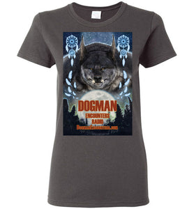 Ladies Dogman Encounters Pathfinder Collection T-Shirt (design 1, with straight border) - Dogman Encounters