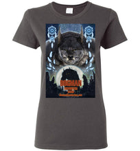 Ladies Dogman Encounters Pathfinder Collection T-Shirt (design 3, with straight border) - Dogman Encounters