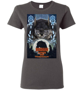 Ladies Dogman Encounters Pathfinder Collection T-Shirt (design 3, with straight border) - Dogman Encounters