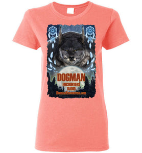 Ladies Dogman Encounters Pathfinder Collection T-Shirt (design 1, with ripped border) - Dogman Encounters