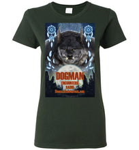 Ladies Dogman Encounters Pathfinder Collection T-Shirt (design 1, with straight border) - Dogman Encounters
