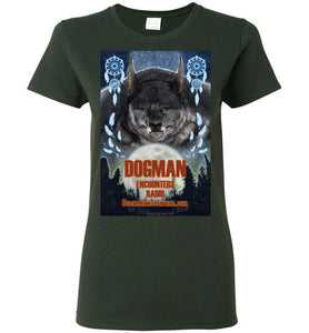 Ladies Dogman Encounters Pathfinder Collection T-Shirt (design 1, with straight border) - Dogman Encounters