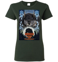 Ladies Dogman Encounters Pathfinder Collection T-Shirt (design 3, with straight border) - Dogman Encounters
