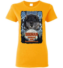 Ladies Dogman Encounters Pathfinder Collection T-Shirt (design 1, with ripped border) - Dogman Encounters