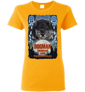 Ladies Dogman Encounters Pathfinder Collection T-Shirt (design 1, with ripped border) - Dogman Encounters