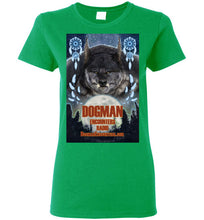 Ladies Dogman Encounters Pathfinder Collection T-Shirt (design 1, with straight border) - Dogman Encounters