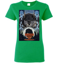 Ladies Dogman Encounters Pathfinder Collection T-Shirt (design 3, with straight border) - Dogman Encounters