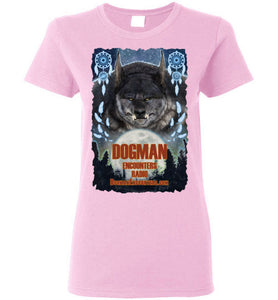 Ladies Dogman Encounters Pathfinder Collection T-Shirt (design 1, with ripped border) - Dogman Encounters