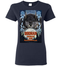 Ladies Dogman Encounters Pathfinder Collection T-Shirt (design 1, with straight border) - Dogman Encounters