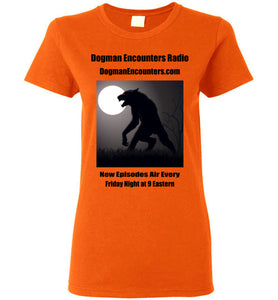 Ladies Dogman Encounters Stalker Collection T-Shirt (black font) - Dogman Encounters