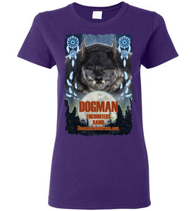 Ladies Dogman Encounters Pathfinder Collection T-Shirt (design 1, with ripped border) - Dogman Encounters