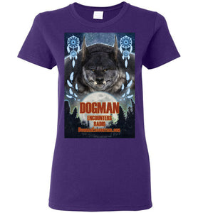 Ladies Dogman Encounters Pathfinder Collection T-Shirt (design 1, with straight border) - Dogman Encounters