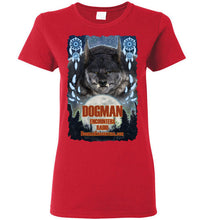 Ladies Dogman Encounters Pathfinder Collection T-Shirt (design 1, with ripped border) - Dogman Encounters